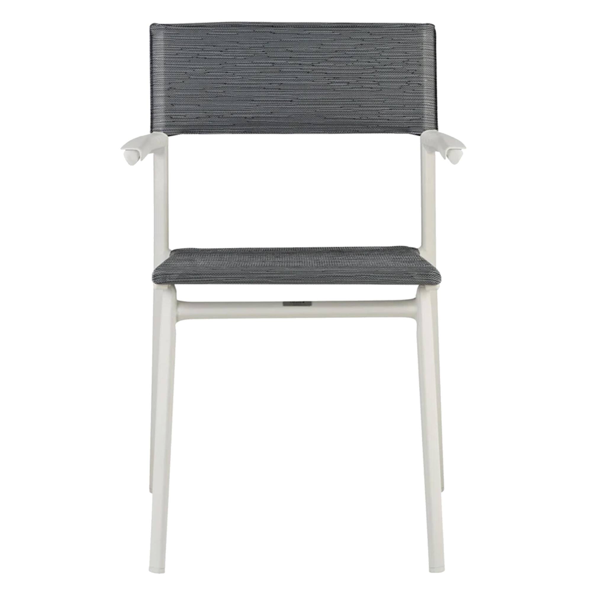 Alt View 1. Lafuma - Lafuma Batyline Duo ORON Durable Outdoor Armchair, Sand/Obsidian (Set of 2) - Sand Frame - Obsidian.