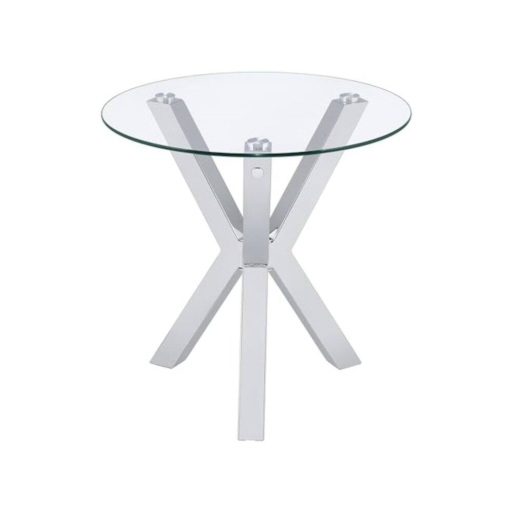 Alt View 2. Coaster Co. of America - Kenzie 2-piece Round Coffee and End Table Set Chrome - Chrome.