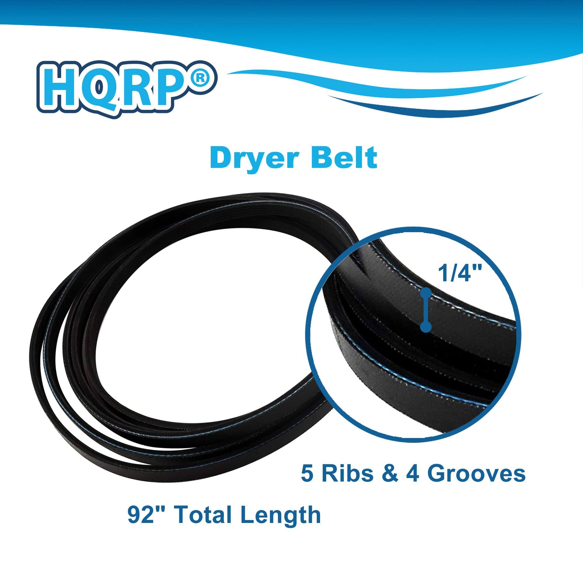 HQRP Dryer Belt  
1/4"  
5 Ribs & 4 Grooves  
92" Total Length