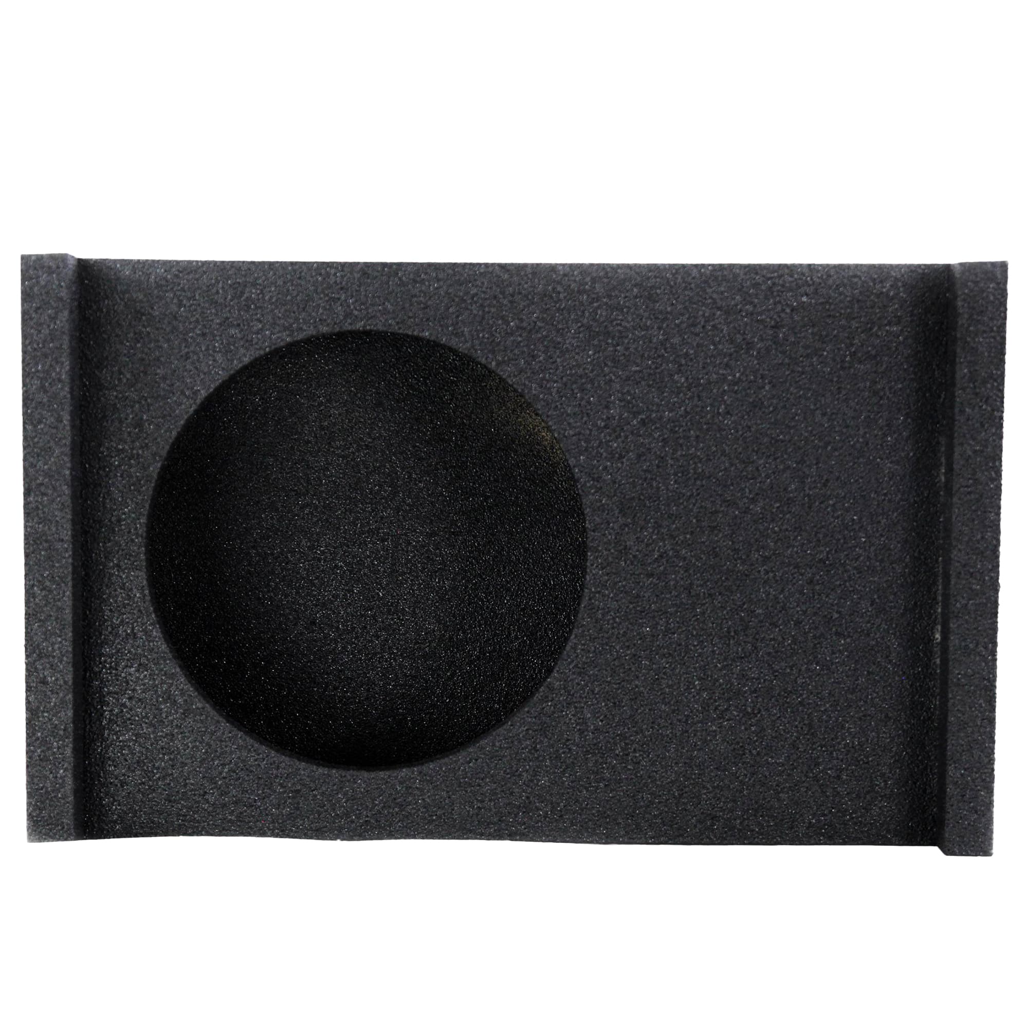 QPower - Single 12 Inch Sub Enclosure, Universal Downfire/Behind Seat Speaker Box - Black
