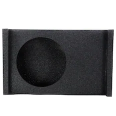 Front. QPower - QPower Single 12 Inch Sub Enclosure, Universal Downfire/Behind Seat Speaker Box - Black.