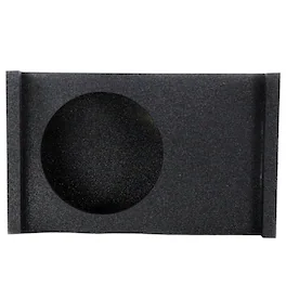 QPower - Single 12 Inch Sub Enclosure, Universal Downfire/Behind Seat Speaker Box - Black