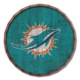 Fan Creations - Miami Dolphins 24" Cracked Color Barrel Top Sign - Multicolor