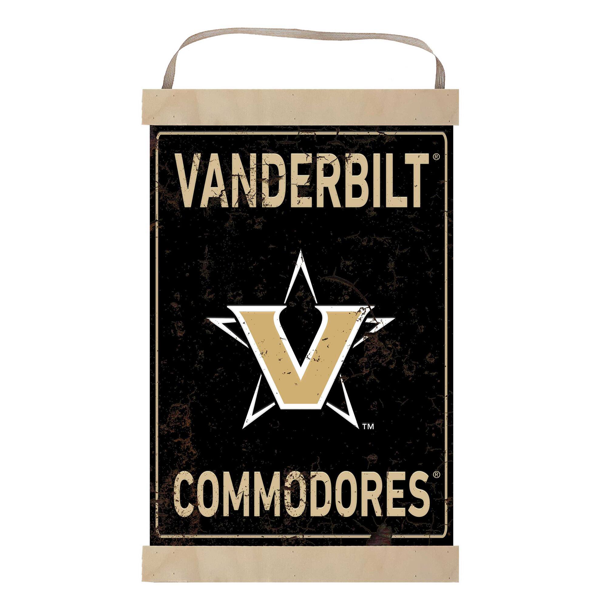 Vanderbilt Commodores Faux Rust Banner Sign