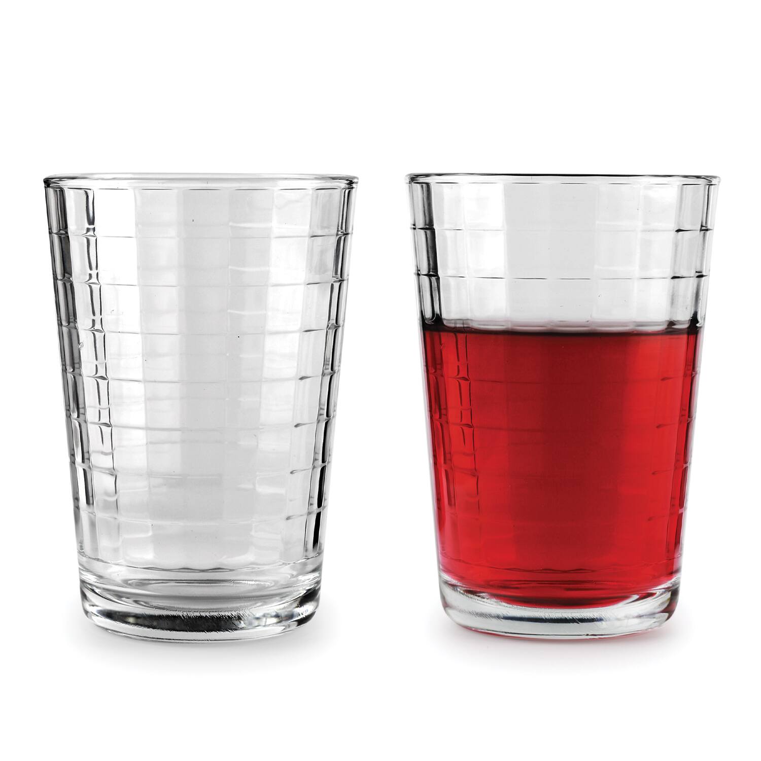 Angle. Jay Import - MatrixSet of 4 Juice Glasses 7 OZ. - Clear.