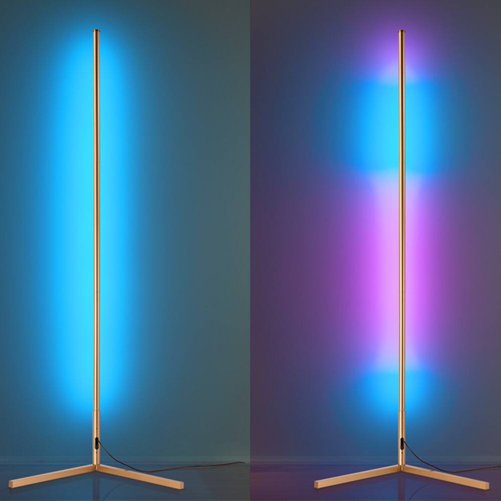 Angle. Lamp Depot - Set of 2 RGBW Color-changing Minimalist Corner Floor Lamp.