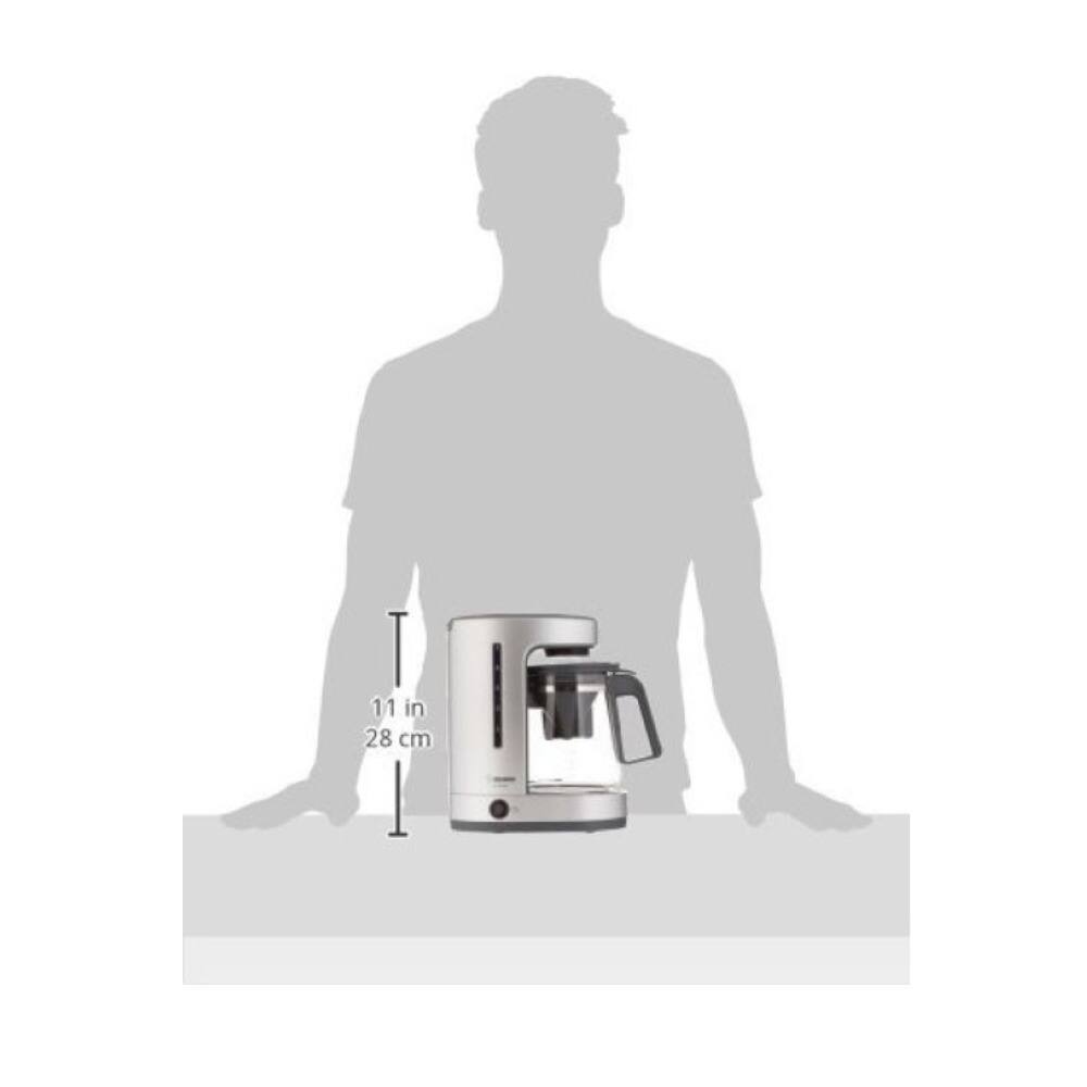 Left. Zojirushi - Zojirushi ZUTTO Coffee Maker with Removable Water Tank (PFAS Free, Silver) - Silver.