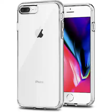 Front. Entronix - Entronix Slim Clear Case for iPhone 7 Plus, 8 Plus, 6 Plus, and 6s Plus - Durable Hard Back Protection - Clear.