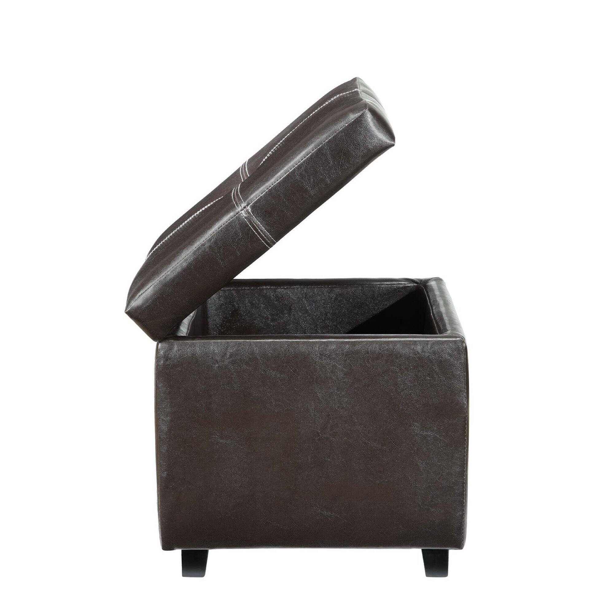 Left. Modway - Treasure Upholstered Vinyl Ottoman by Modway - Espresso.