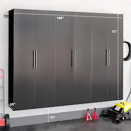 Prepac - HangUps 108" Storage Cabinet Set E - 3pc - Black