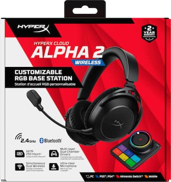 HyperX Cloud Alpha 2 Wireless Gaming Headset for PC, PS5, PS4 HyperX Cloud Alpha 2 Wireless Gaming Headset for PC, PS5, PS4