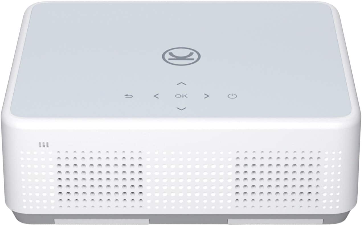 Back. Vankyo - Leisure 570B Native 1080P Wireless Smart WebOS Single LCD Mini Projector, Screen Included - White.