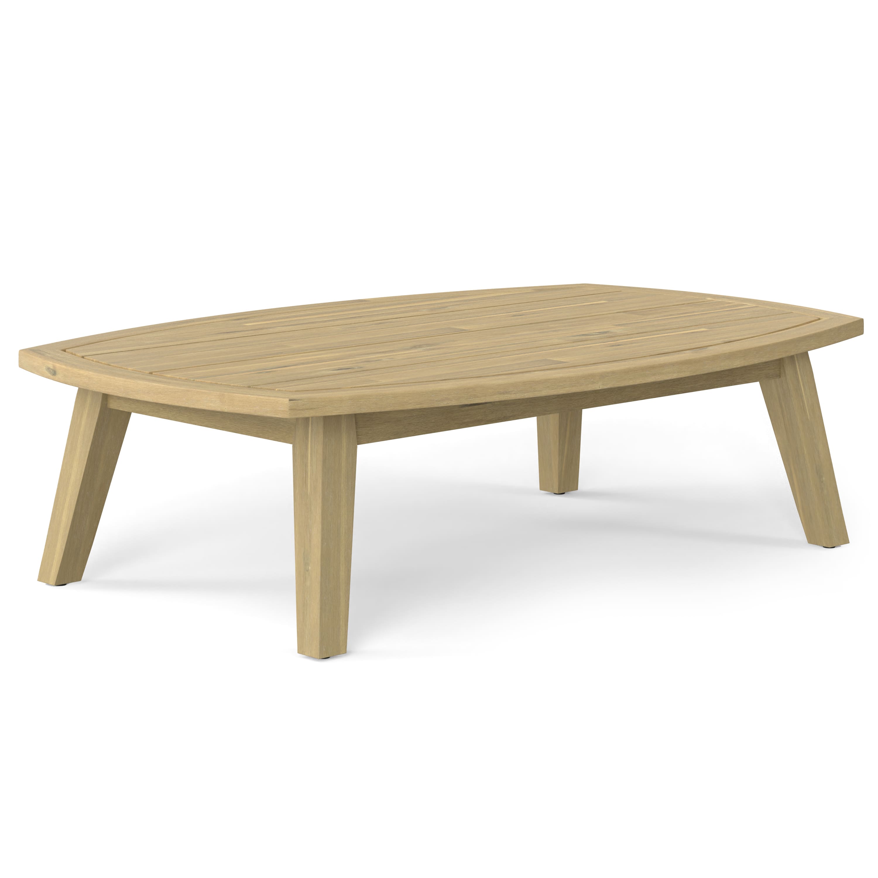 Front. Simpli Home - Parkside Outdoor Coffee Table - Light Teak.