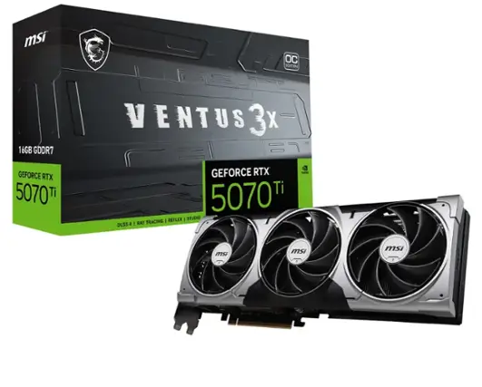 msi OC COTION 16GB GDDR7 VENTUS3X 3x GEFORCE RTX 5070Ti DLSS 4 GEFORCE RTX PS Ti 5070Ti REFLEX | STUDIO RAY TRACING I | msi msi msi