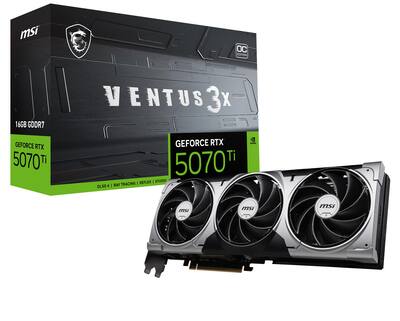 MSI NVIDIA GeForce GeForce RTX 5070 TI 16G VENTUS 3X OC 16GB GDDR7 MSI NVIDIA GeForce GeForce RTX 5070 TI 16G VENTUS 3X OC 16GB GDDR7