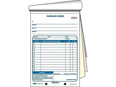 PURCHASE ORDER  
6866  

PURCHASE ORDER  
6866  

[Form fields for:  
- Buyer  
- Ship To  
- Invoice To  
- Date  
- Terms]  

[Table with columns:  
- Item No.  
- Description  
- Quantity  
- Unit  
- Price  
- Amount]  

IMPORTANT  
This purchase order must be signed by the buyer.  
Please notify us if any item is unavailable.  
All invoices must be sent to the buyer.  
Please keep a copy of this order.  

[Signature line for:  
- Purchasing Agent]  

ORIGINAL  
[Stamp: APPROVED]