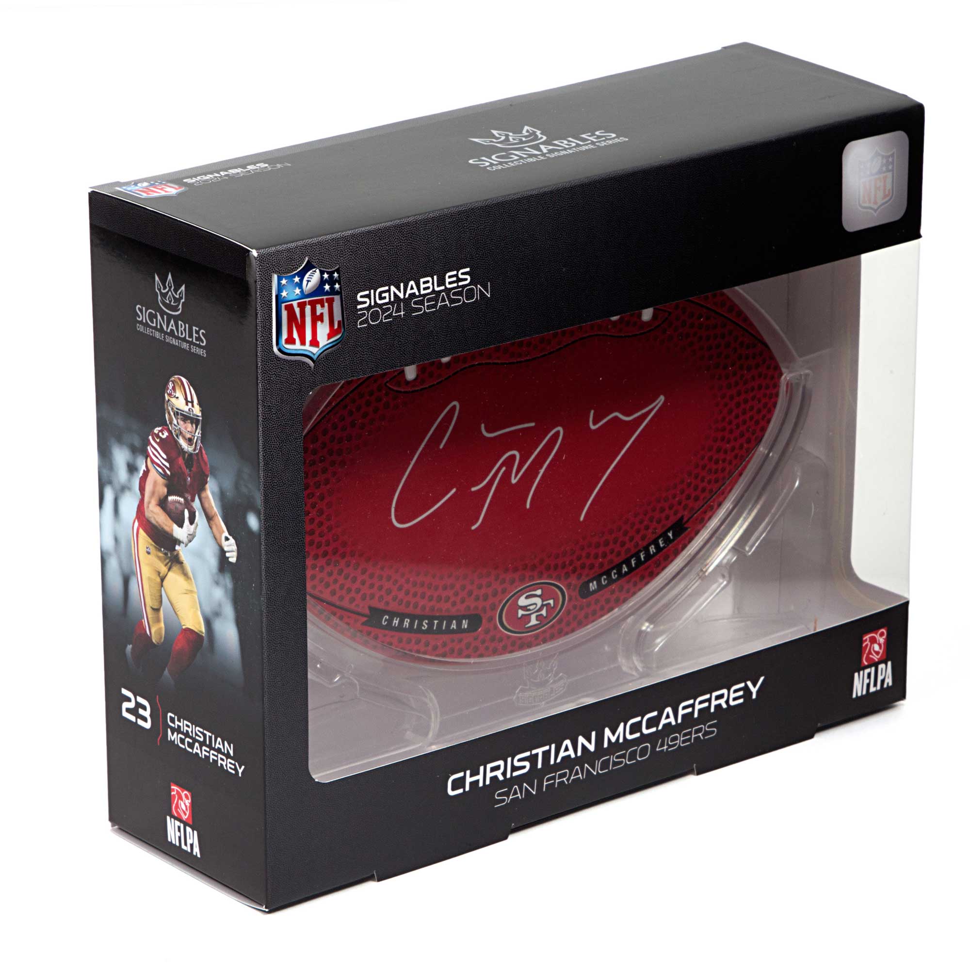 - SIGNABLES
- 2024 SEASON
- NFL
- CHRISTIAN MCCAFFREY
- SAN FRANCISCO 49ERS
- 23
- NFLPA