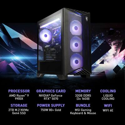MSI Aegis ZS2 Gaming Desktop AMD Ryzen R9 9900X 2024 32GB Memory MSI Aegis ZS2 Gaming Desktop AMD Ryzen R9 9900X 2024 32GB Memory