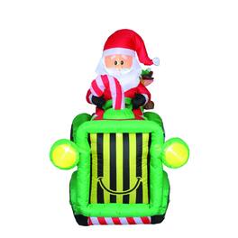Celebrations - Santa With Tractor 6 ft. Inflatable - Multicolored