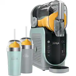 Ninja - Refurbished Excellent - SLUSHi 96 oz. RapidChill Technology Frozen Drink & Slushie Machine + 2 Insulated Bubble Cups Bundle - Multi Color