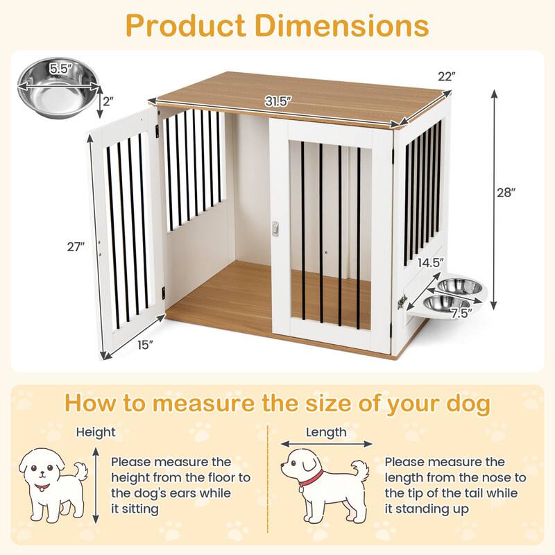 Product Dimensions
5.5"
22"
2"
31.5"
28"
27"
14.5"
7.5"
15"

How to measure the size of your dog
Height
Please measure the height from the floor to the dog's ears while it sitting
Length
Please measure the length from the nose to the tip of the tail while it standing up