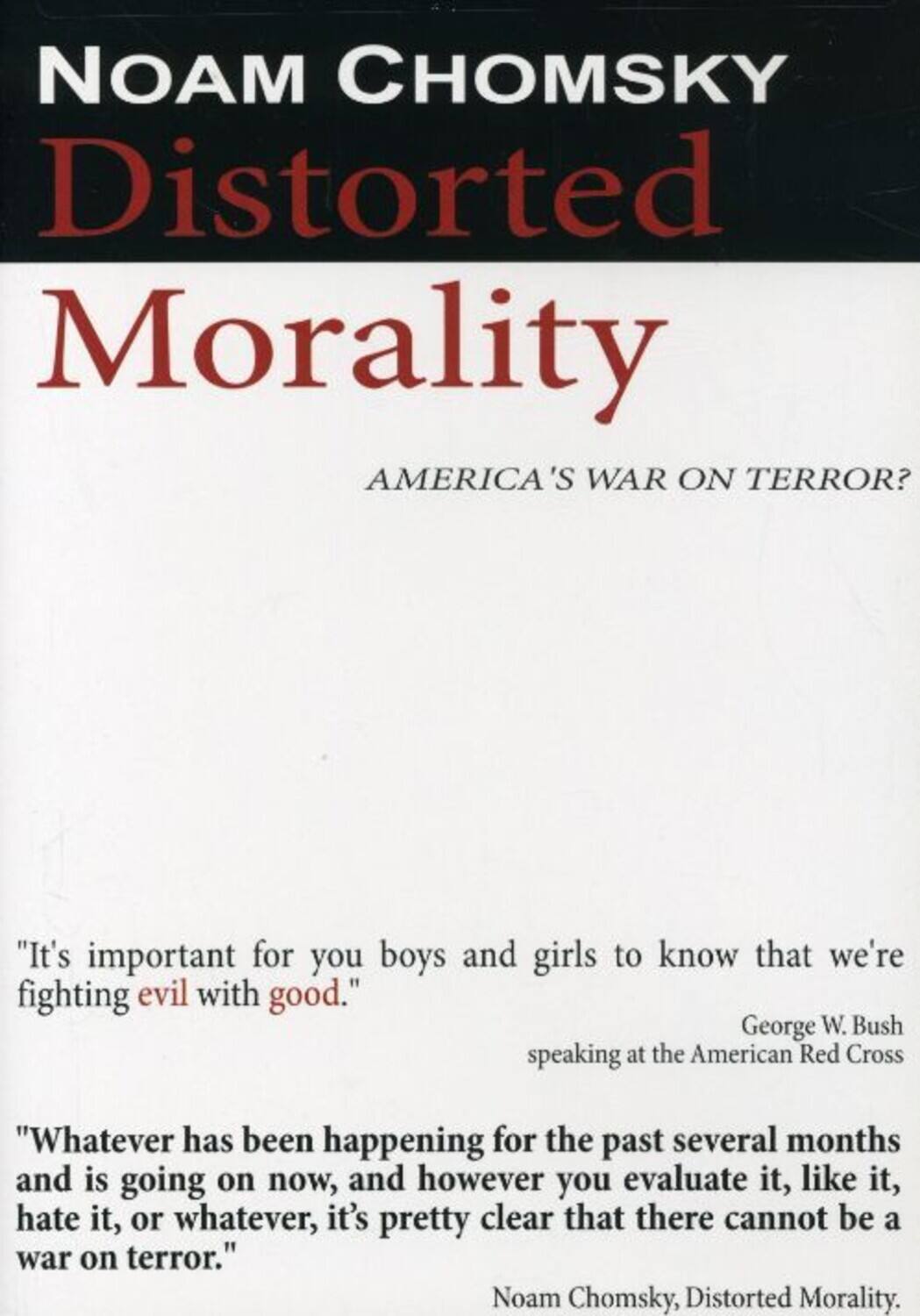 Front. Noam Chomsky: Distorted Morality  - DVD.