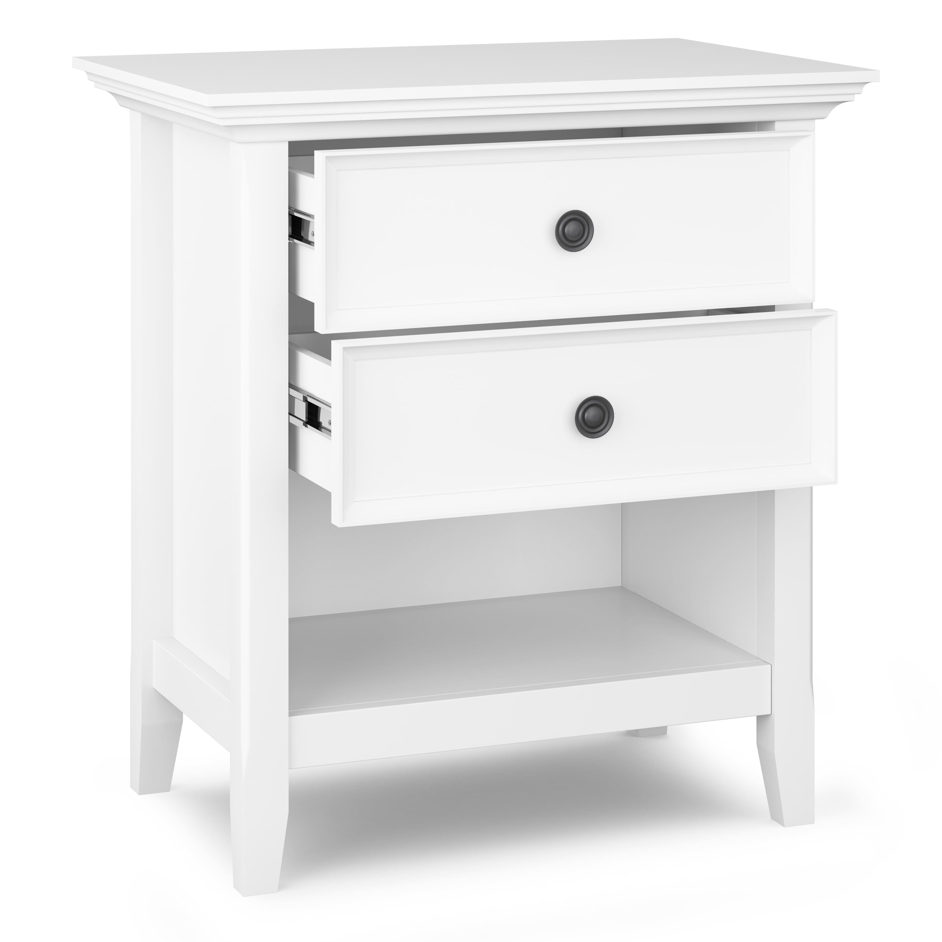 Alt View 11. Simpli Home - Amherst Bedside Table - White.