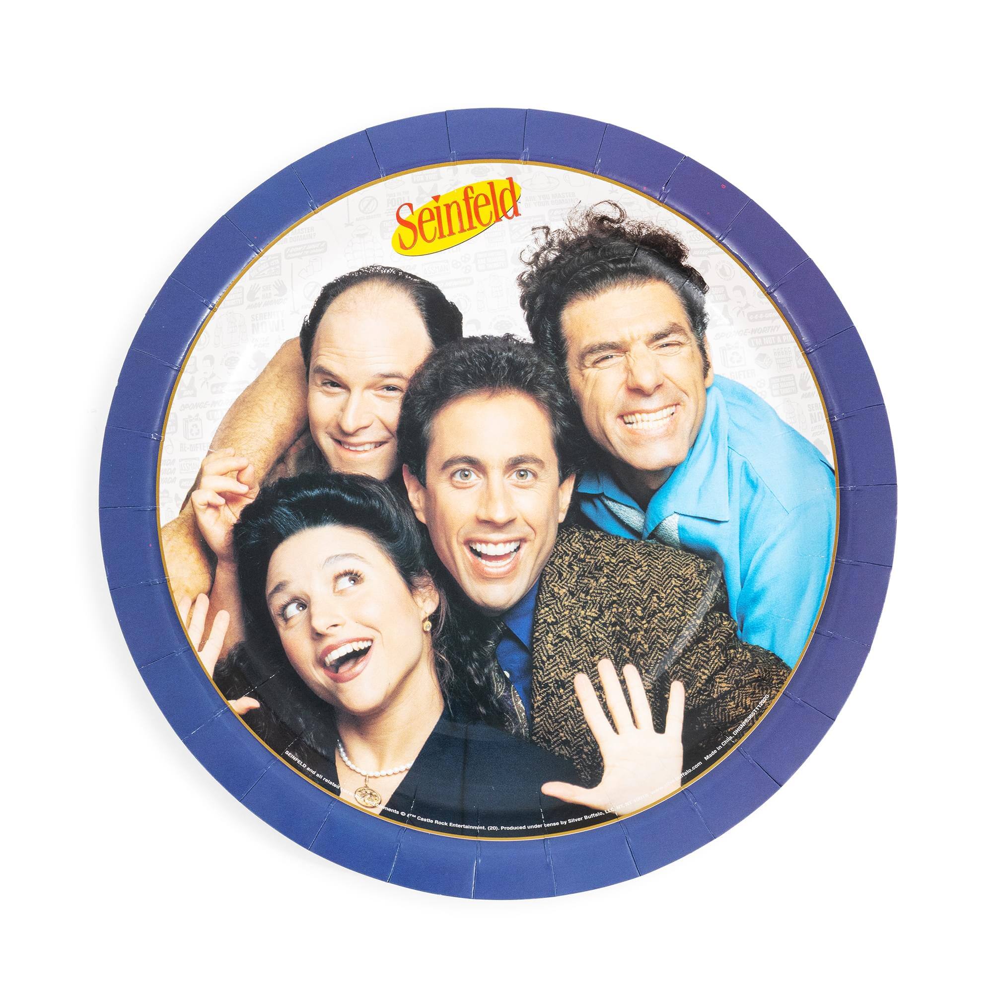 Alt View 1. Silver Buffalo - Seinfeld 60-Piece Party Tableware Set | Cups, Plates, Napkins - Multi-Colored.