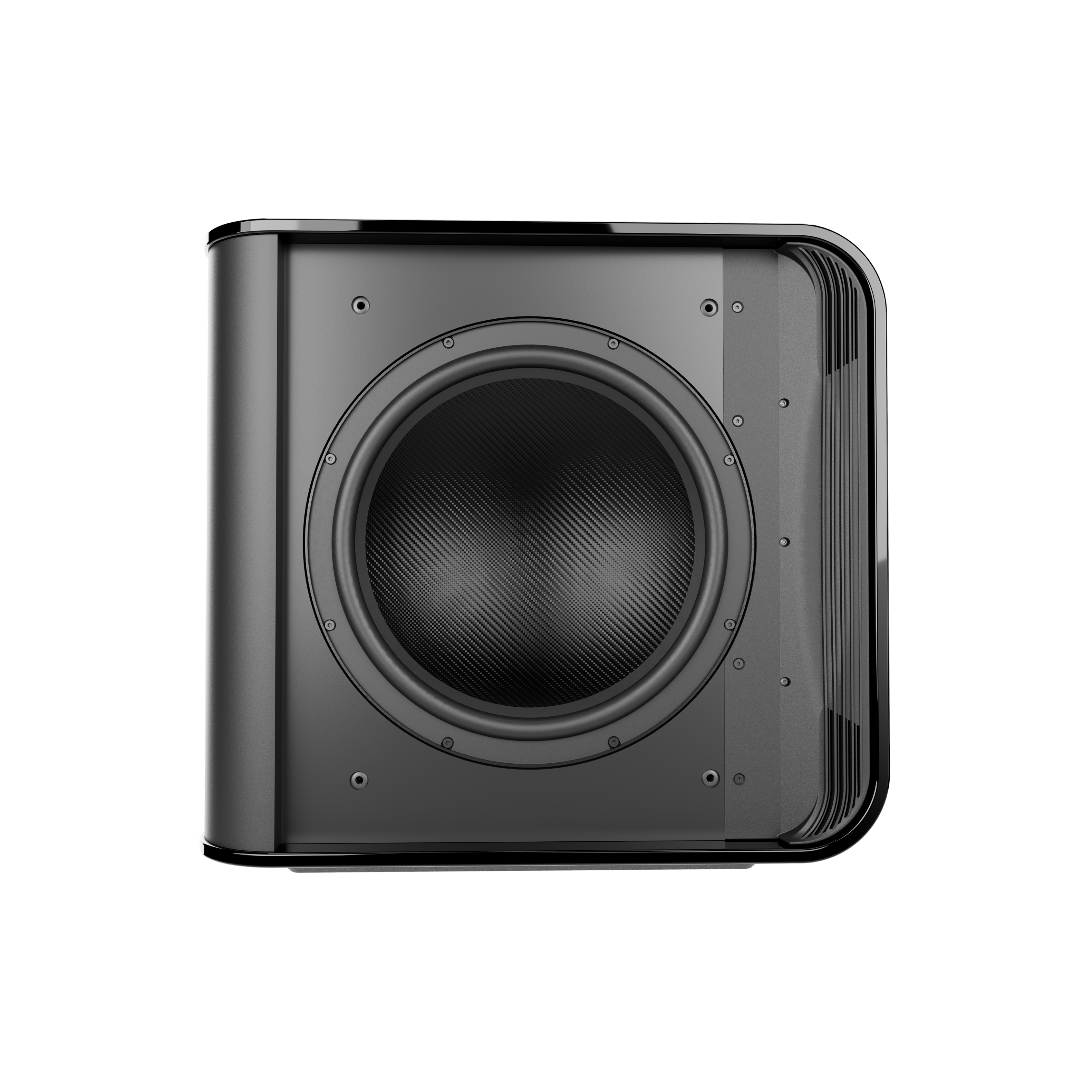 Alt View 2. MartinLogan - Depth 215, Dual 15” 4.4kW Powered Subwoofer, with BalancedForce Technology, Sub Control App, and Wireless Built-In - Gloss Black.