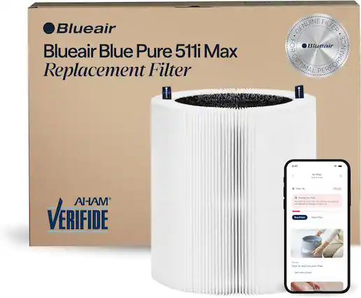 Blueair Blue Pure 511i Max Replacement Filter
GENUINE FILTER FOR OPTIMAL PERFORMANCE
AHAM VERIFIED
Air filter
Filter life: 100%
Change your filter
Your filter is ready to be changed. Follow device instructions to replace it.
Buy filter
Reset filter
Guide to replace your filter
How to replace your filter
Get instructions
