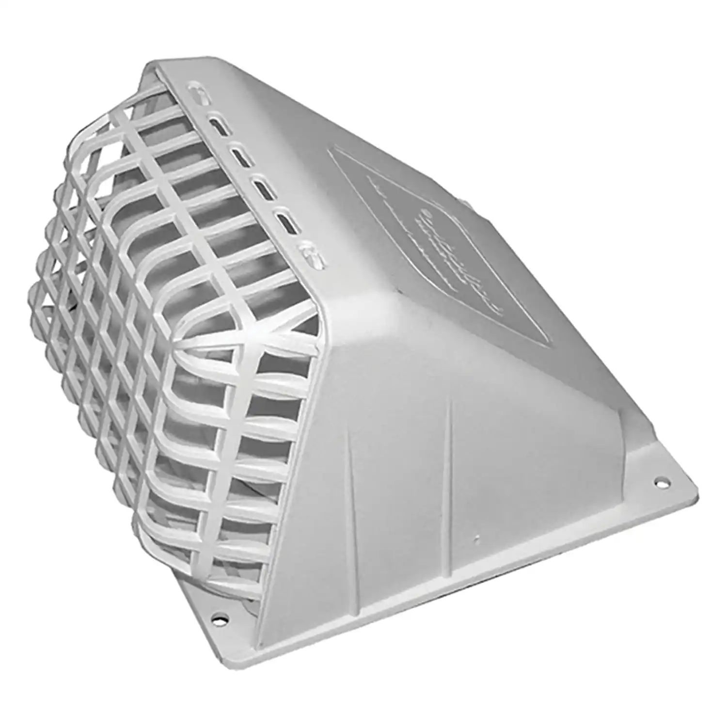 Back. Deflecto - 4-In Plastic Wide-Mouth Dryer Vent Hood with Damper and Detachable Bird Guard.