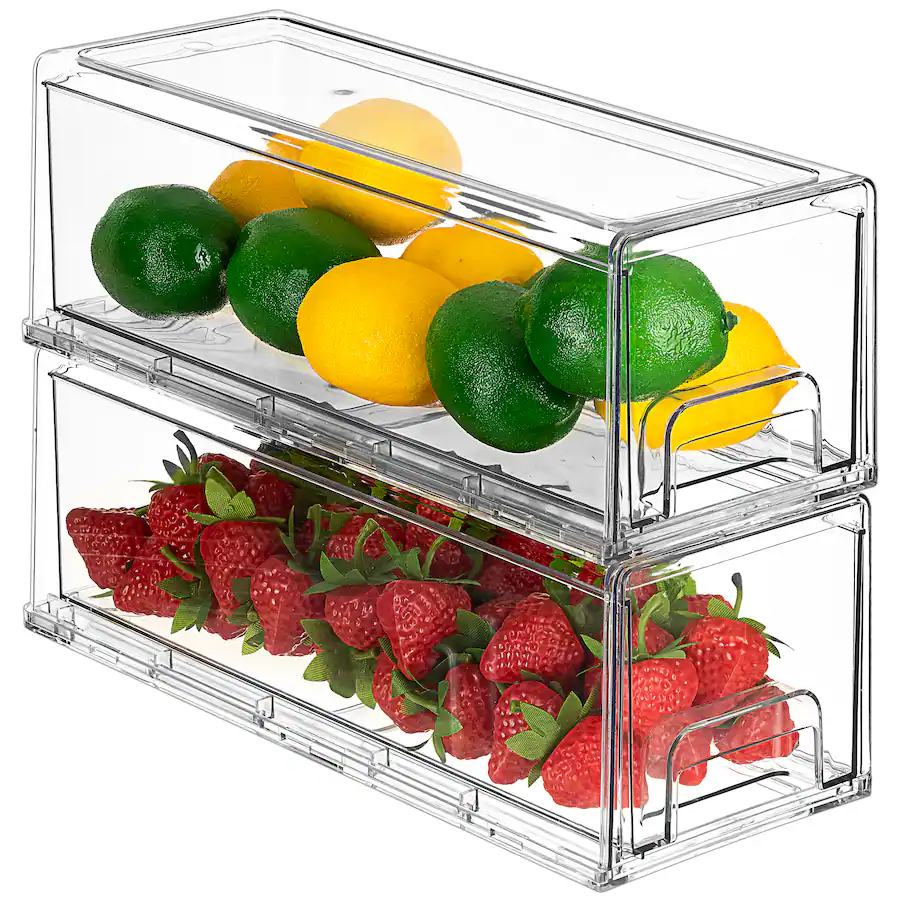 Sorbus Small Wide Storage Drawers (4 Pack) – Stackable Pull Out Storage ...