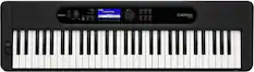 Front. Casio - CT-S400 Full-Size Keyboard with 61 Keys and Bluetooth - Black.