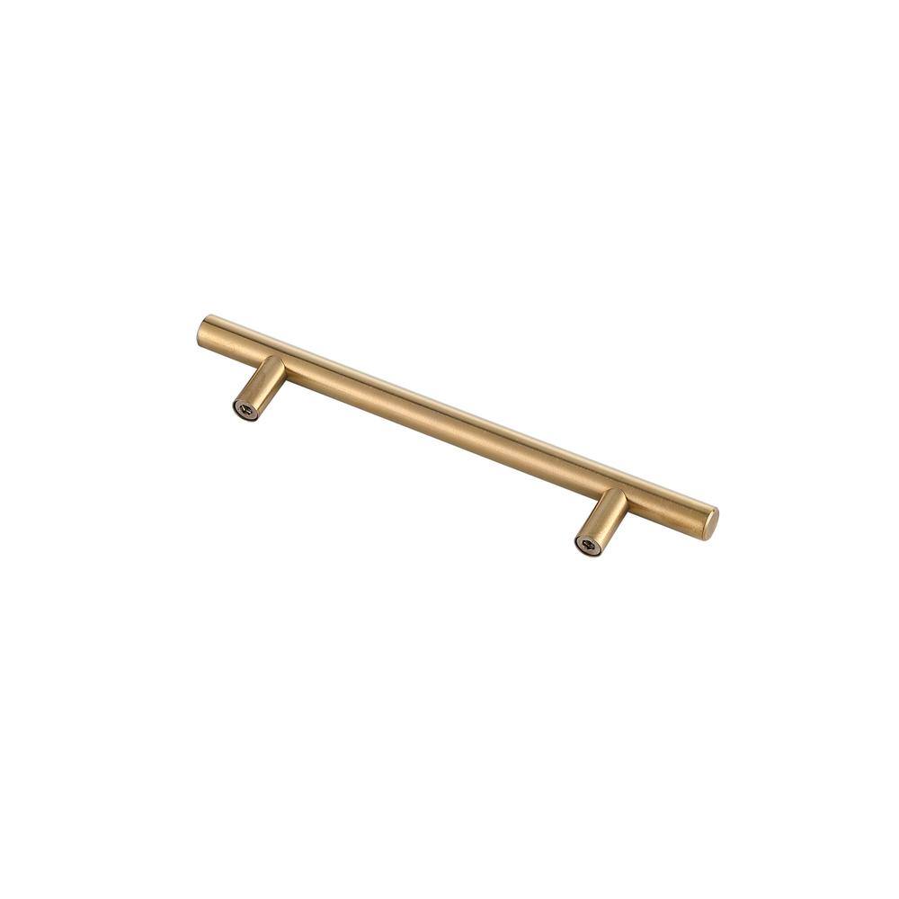 Left. Elegant Decor - Quinn 5" Center to Center Brass Bar Pull Multipack (set of 10) - Brass.