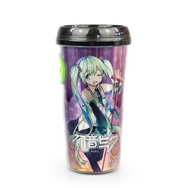 Just Funky - Hatsune Miku Collectibles | Crypton Voice Hatsune Miku 16 oz Travel Mug - Multi-Color