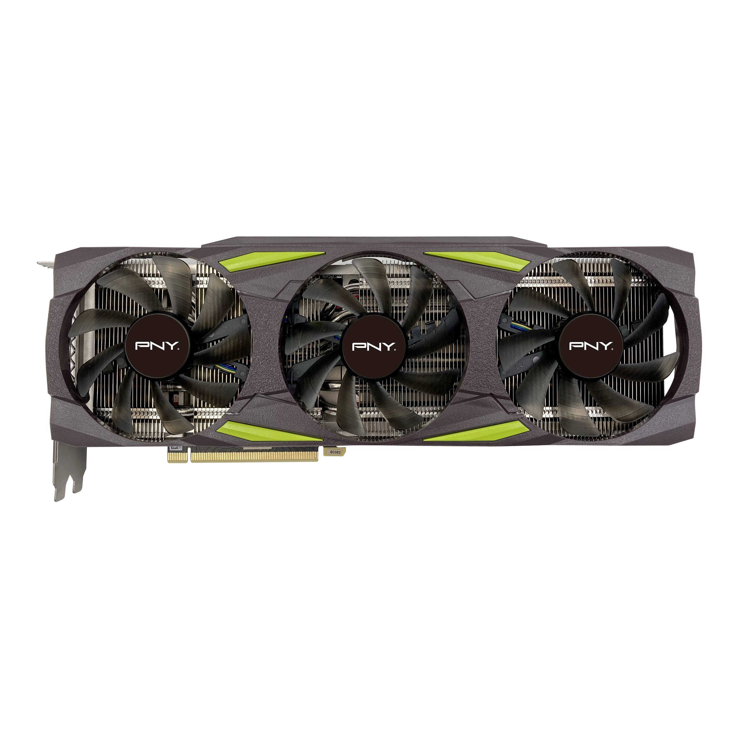 Front. PNY - NVIDIA GeForce RTX 3080 12GB GDDR6X PCI Express 4.0 Graphics Card with Triple Fan/LHR.