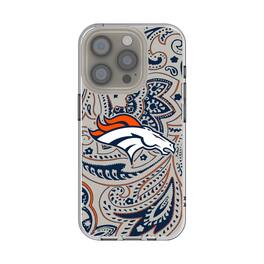Keyscaper - NFL - Denver Broncos - iPhone Clear Paisley Design Case - 16e - Multicolor