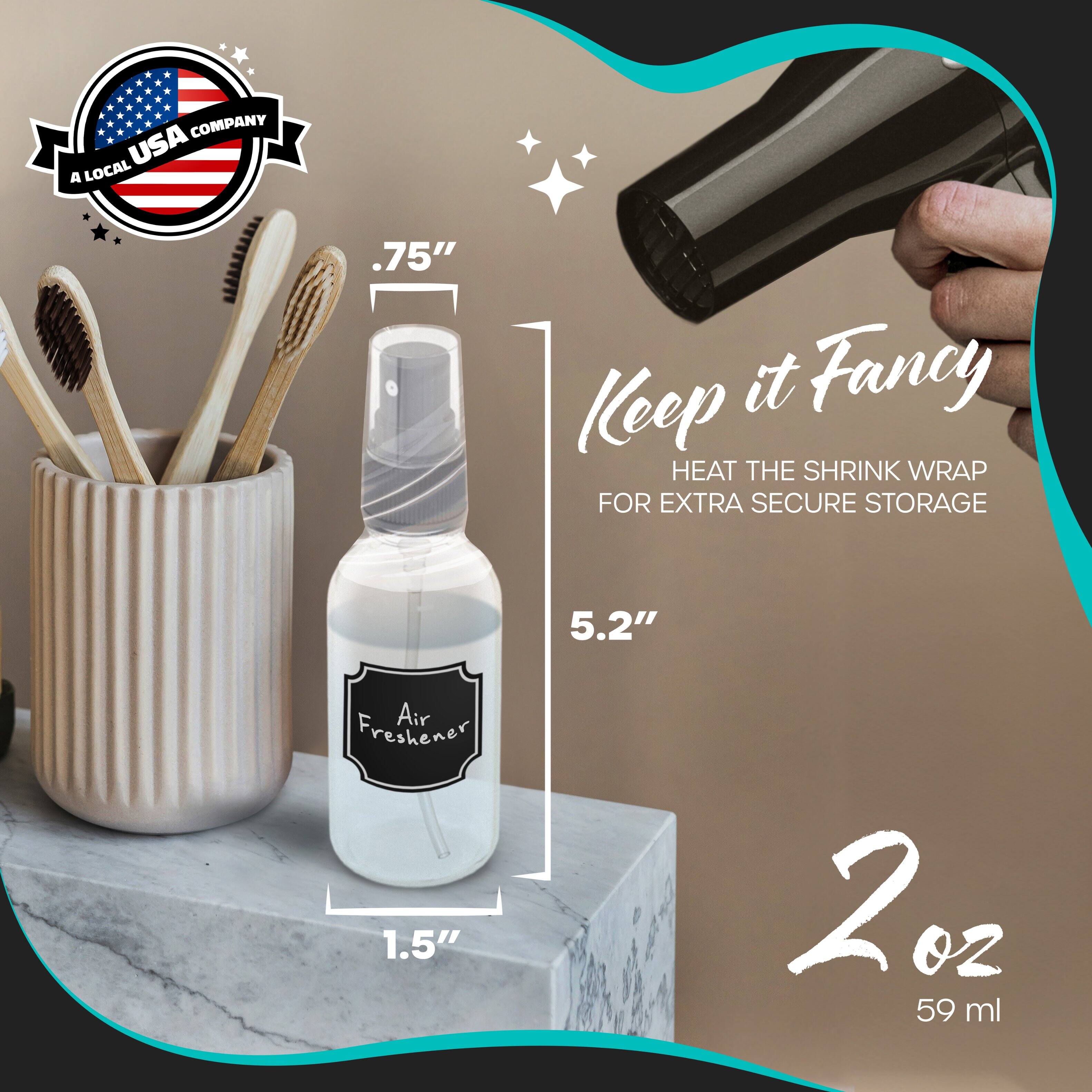 COMPANY USA A LOCAL  
.75"  
Keep it Fancy  
HEAT THE SHRINK WRAP FOR EXTRA SECURE STORAGE  
5.2"  
Air Freshener  
1.5"  
2oz  
59 ml