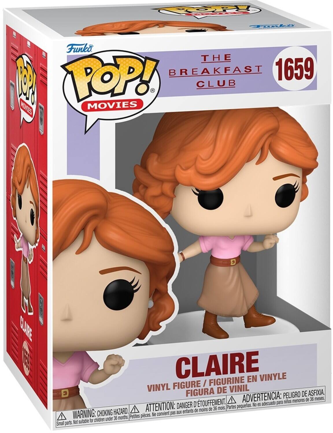 POP! Funko THE BREAKFAST CLUB 1659 MOVIES CLAIRE EN VINYLE FIGURE / FIGURINE EN VINYLE FIGURA DE VINIL ADVERTENCIA: PELIGRO DE ASFIXIA. nios menores de 36 meses ATTENTION: DANGER D'TOUFFEMENT. Partes pequeras. No es adecuado para de moins de 36 mois. CHOKING HAZARD. WARNING: CHOKING HAZARD. Small parts. Not suitable for children under 36 months, Petites pieces.