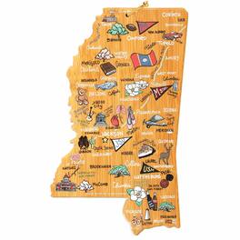 Totally Bamboo - Mississippi Cutting Board with Artwork by Fish Kiss
