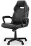 Left. ACGAM - Ergonomic Gaming Chair with Leather, Lumbar Support, Headrest, 360° Swivel, Adjustable Height & Tilt for Home Office - Black.
