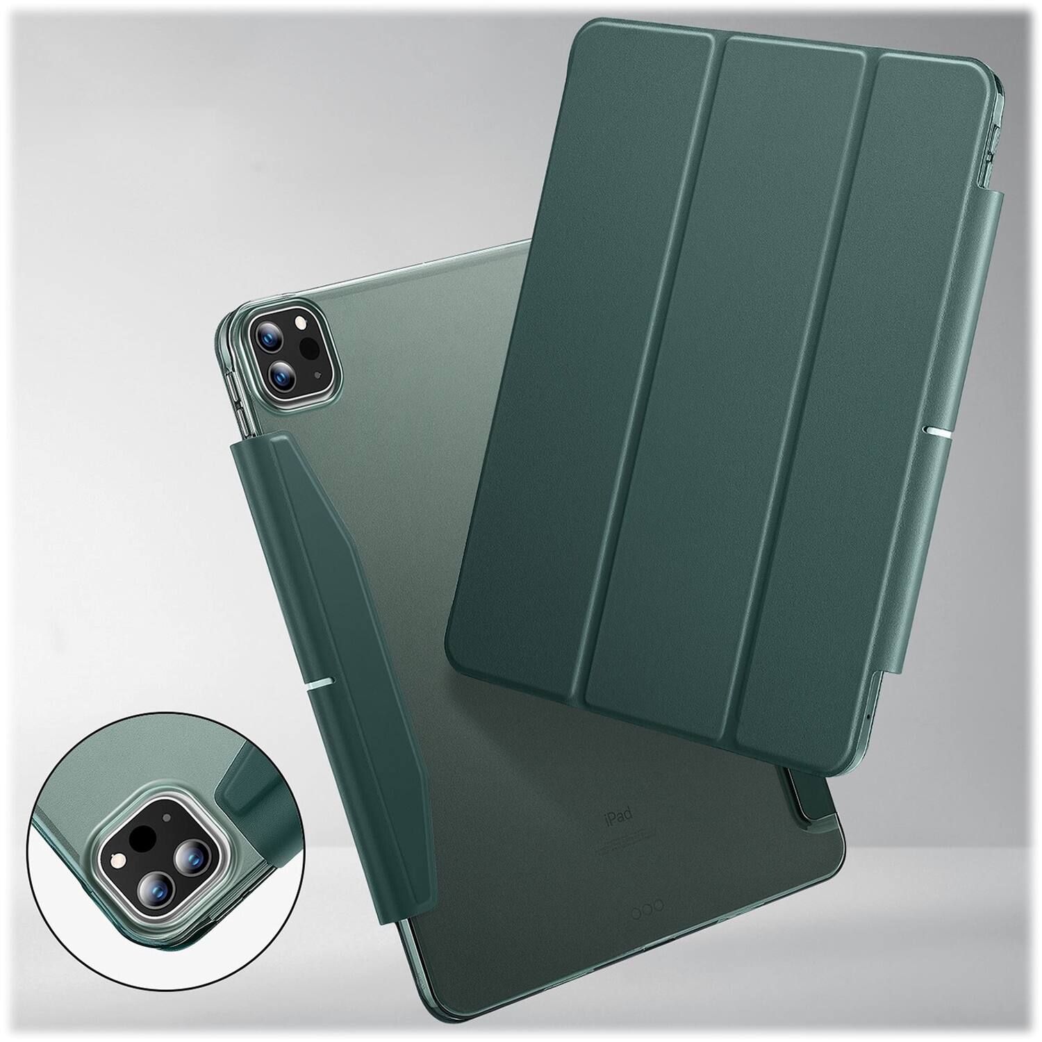Alt View 12. SaharaCase - Venture Series Tri-Fold Folio Case for Apple iPad Pro (M4 2024/M5 2025) 11" - Cactus Green.