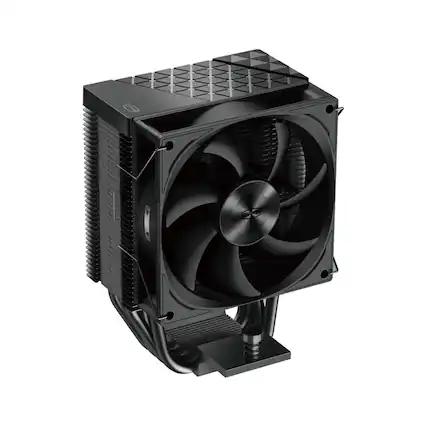 Front. PCCOOLER - R400 CPU Air Cooler, 4 Heat pipes - Black.