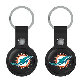 Keyscaper - Miami Dolphins Two-Pack AirTag Holders - No Size - Black