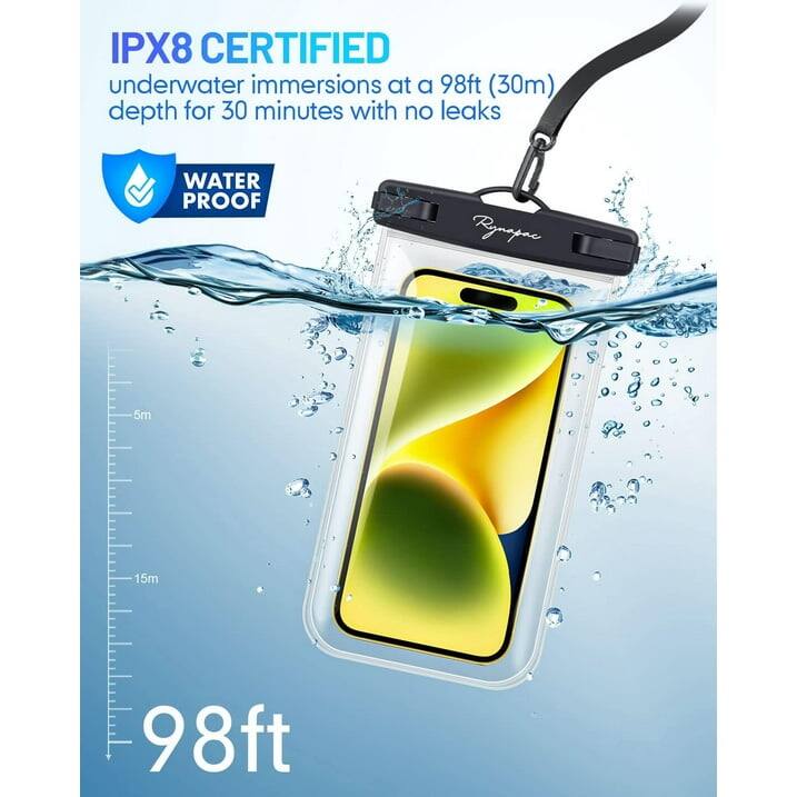IPX8 CERTIFIED underwater immersions at a 98ft (30m) depth for 30 minutes with no leaks

WATER PROOF

Rynopac

5m 15m 98ft