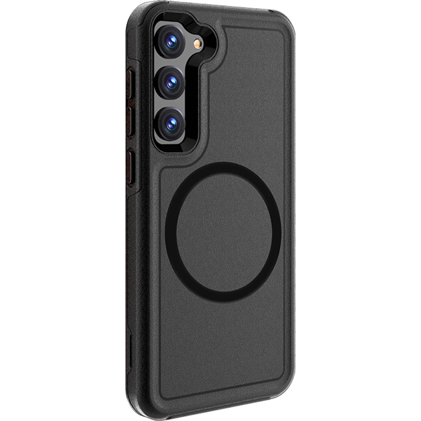 Angle. SaharaCase - Armor Series Hard Shell Case for Samsung Galaxy S23 - Black.