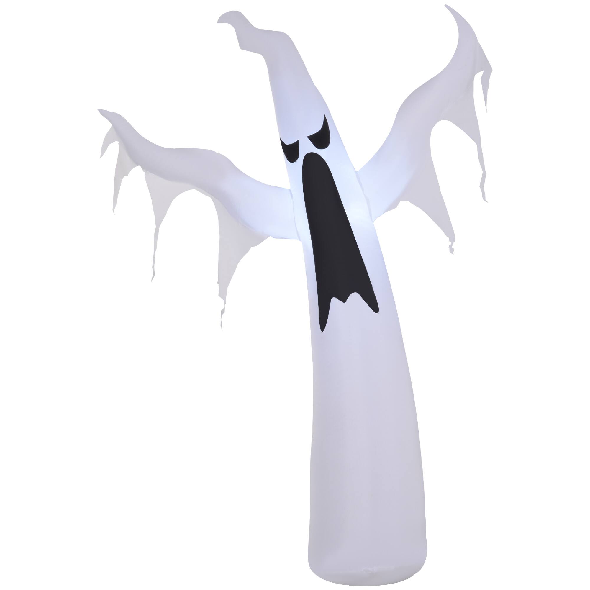 Homcom Tall Halloween Inflatables Outdoor Decorations White - Best Buy