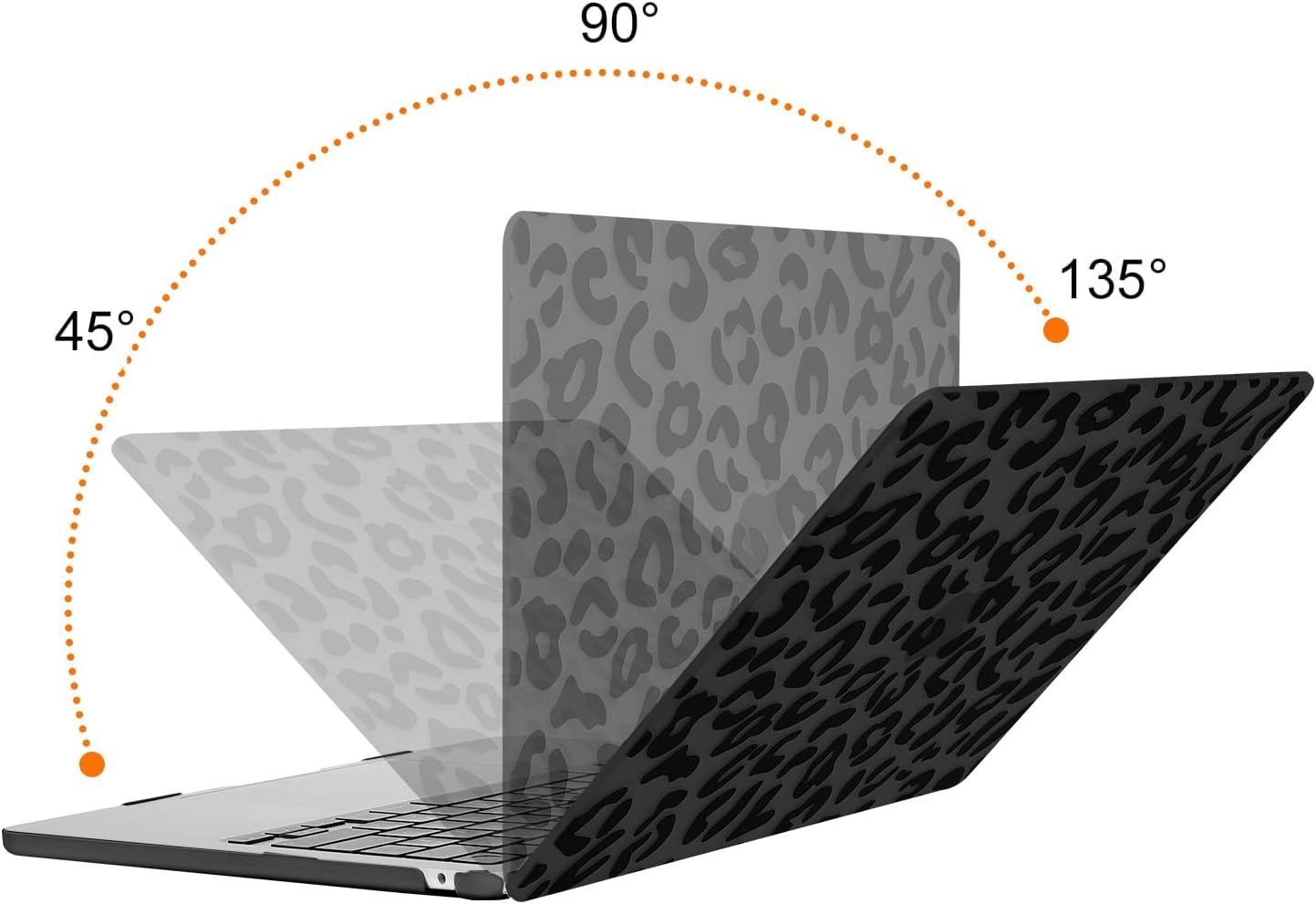 Back. mosiso - For MacBook Air 13 inch Case 2026-2022 M5 A3449 M4 A3240 M3 A3113 M2 A2681, Pattern Case&Keyboard Cover&Screen Film - H410.