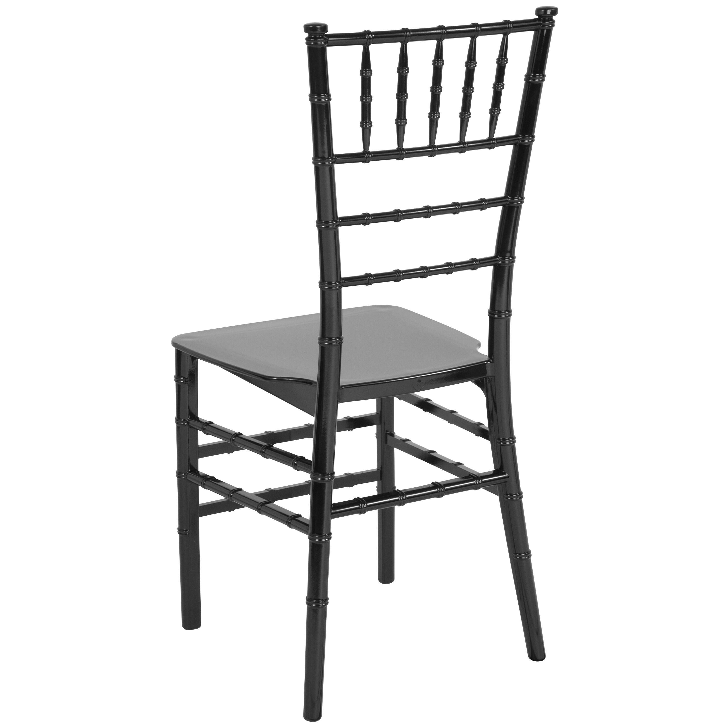 Alt View 5. Emma + Oliver - Resin Stacking Dining Chiavari Chair - Black.