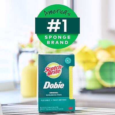America's #1 Sponge Brand

Scotch-Brite Dobie Original Scrubbing Pads

Flexible + Fast Drying

3 EA